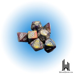 Festive Mini-Polyhedral 7-Die Set Carousel/White